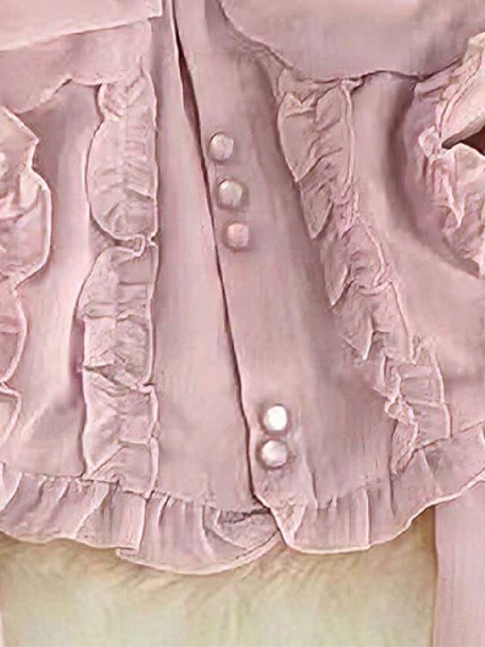 Romantic Blush Pink Off-Shoulder Ruffle Corset Top - Picture 3 of 3